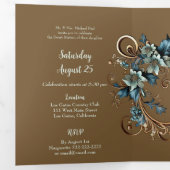 Stylish Floral Sweet 16 Party Invitation (Intérieur en premier)