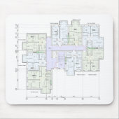 Stylish & Functional Blueprint Muismat (Voorkant)