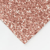 Stylish Girly Roos Gold Glitter Leopard Monogram Fleece Deken (Hoek)