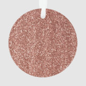 Stylish Girly Roos Gold Glitter Leopard Monogram Ornament (achterkant)