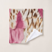 Stylish Girly Rose White Gold Zebra (Gant de toilette)