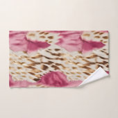 Stylish Girly Rose White Gold Zebra (Serviette à main)