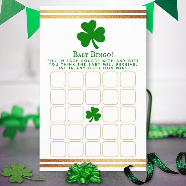 Stylish Gold Foil St. Patrick's Day Baby shower (Creator heeft geüpload)