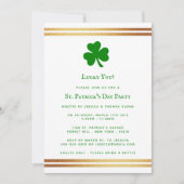 Stylish Gold Foil St. Patrick's Day Invitation Kaart (Voorkant)