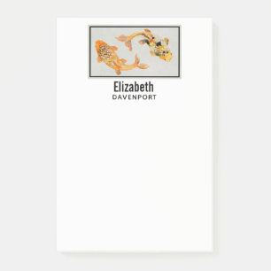 Stylish Gold Koi Fish Post-it® Notes