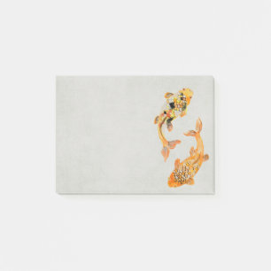 Stylish Gold Koi Fish Post-it® Notes