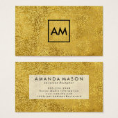 Stylish Gold Specks Metallic Gold Monogramme (Devant & derrière)