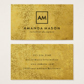 Stylish Gold Specks Metallic Gold Monogramme (Devant & derrière)