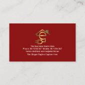 Stylish Gold Tab On Stunning Red Layer Visitekaartje (Achterkant)