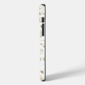 Stylish Gold White Seashells Pattern Case-Mate iPhone Case (Achterkant / Links)