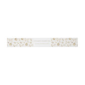 Stylish Gold White Seashells Pattern Uitnodigingen Wikkel (Vlak)