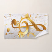 Stylish Golden Harmony Musical Chaos ivoire (Serviette à main)