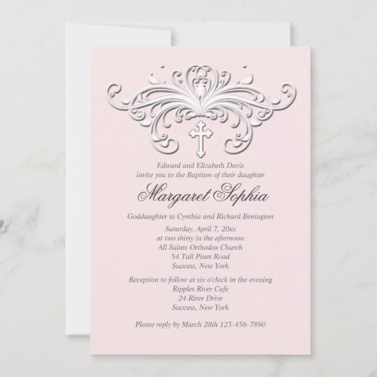 Stylish Grace Occasion religieuse Invitation (Devant)