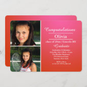 Stylish Grad Photo Graduation Invitation (Devant / Derrière)