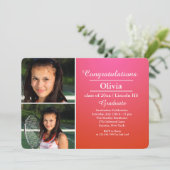 Stylish Grad Photo Graduation Invitation (Debout devant)