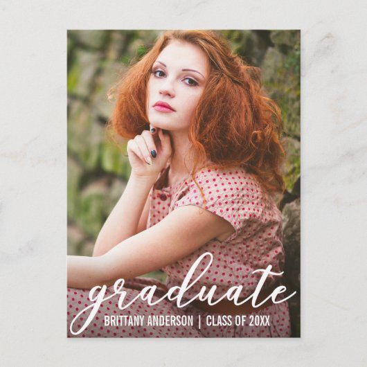 Stylish Graduation Party Invitation Briefkaart (Voorkant)