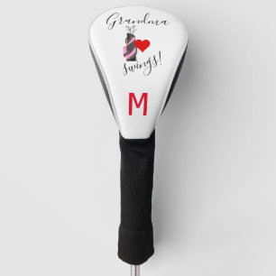 Stylish Grandma Golfer Golf Bag Monogram Golfheadcover