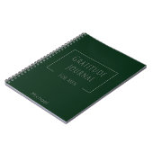 Stylish Gratitude Journal for Men Dark Green (Côté gauche)