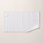 Stylish gris clair Elegant Damask Pattern strié (Serviette à main)