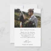 Stylish Hand Lettered 2 Photo Wedding Bedankkaart (Achterkant)