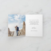 Stylish Hand Lettered Wedding 2 Foto Hartelijk dan Kaart (Binnen)