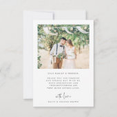 Stylish Hand Lettered Wedding 4 Foto Bedankkaart (Achterkant)