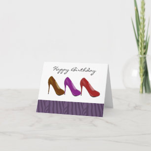 Stylish High Hiel Birthday Greeting Kaart