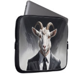 Stylish horned figure in sharp formal attire art laptop sleeve (Voorkant Rechts)