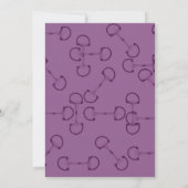 Stylish Horse Bits Anniversaire Fête Invitation (Dos)