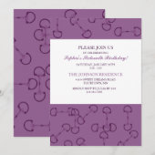 Stylish Horse Bits Anniversaire Fête Invitation (Devant / Derrière)