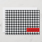 Stylish Houndstooth Feestdagenkaart (Achterkant)