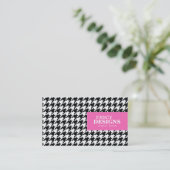 Stylish Houndstooth Visitekaartje (Staand voorkant)