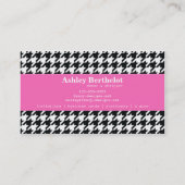 Stylish Houndstooth Visitekaartje (Achterkant)