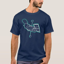 Stylish Hubble Space telescope geek dad T-shirt