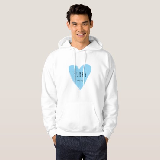 Stylish Hubby Custom Name Personalized Couple Set  Hoodie (Voorkant volledig)