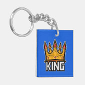 Stylish King Crown Acrylische Sleutelhanger (Voorkant Links)
