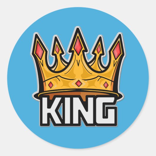 Stylish King Crown Sticker (Voorkant)