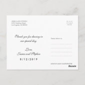 Stylish Light Modern Script Love Thanks Carte post (Dos)