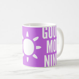 Stylish Magenta Good Morning Sun Thé Mug