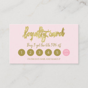 Stylish Makeup Artist Kapsalon 5 Loyalty Card Visitekaartje