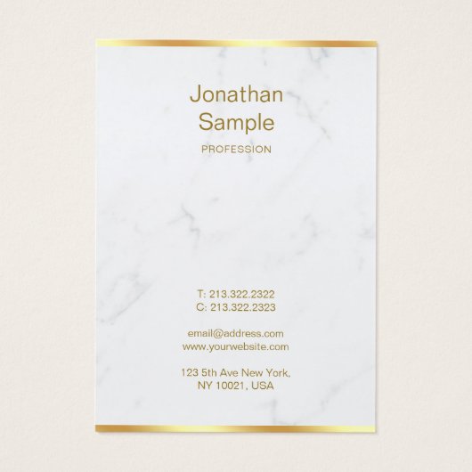 Stylish Marble Gold Typography Script Name Luxury (Dos)