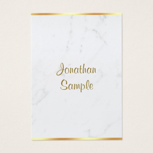 Stylish Marble Gold Typography Script Name Luxury (Devant)