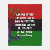 Stylish Marcus Garvey TREE ZONDER ROOTS Fleece Deken (Voorkant)