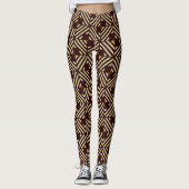Stylish maroon geometric maze leggings (Devant)