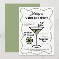 Stylish Martini Invitations N'Importe Quel Âge Ann