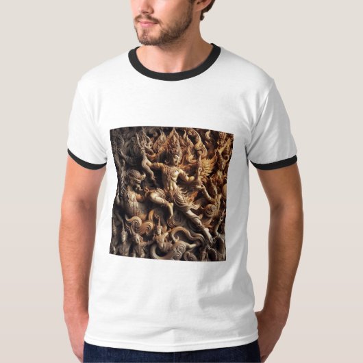 "Stylish Men's Printed T-Shirt - Bold Design, Comf (Devant)