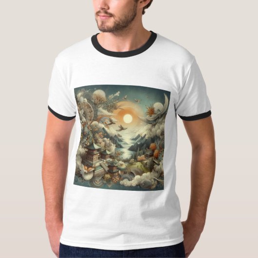 "Stylish Men's Printed T-Shirt - Bold Design, Comf (Devant)