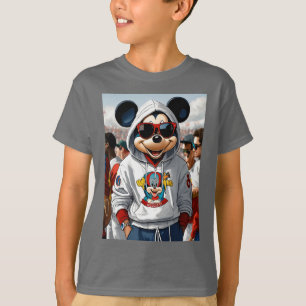 "Stylish Mickey : The White Sweat - shirt à capuch