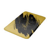 Stylish Modern Bath Mat with Your Custom Name Prin (Gekanteld)