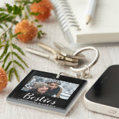 Stylish Modern Best Friends Script Photo Sleutelhanger (Voorkant Rechts)